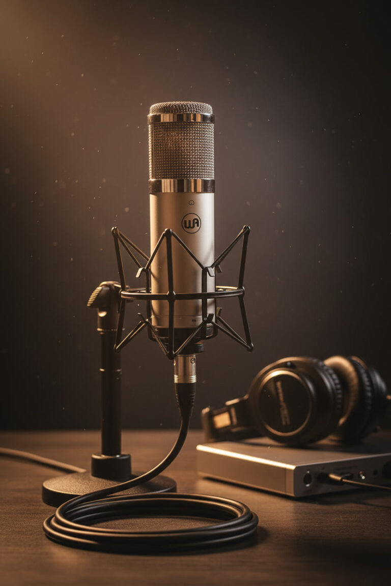 Micrófono Warm Audio WA-47 en el estudio de grabación de Camila.